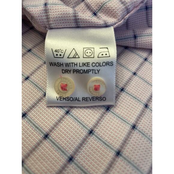 Tommy Bahama Long Sleeve Button Shirt Mens Size 15.5 - 34/35 100% Cotton Pink - Picture 8 of 8